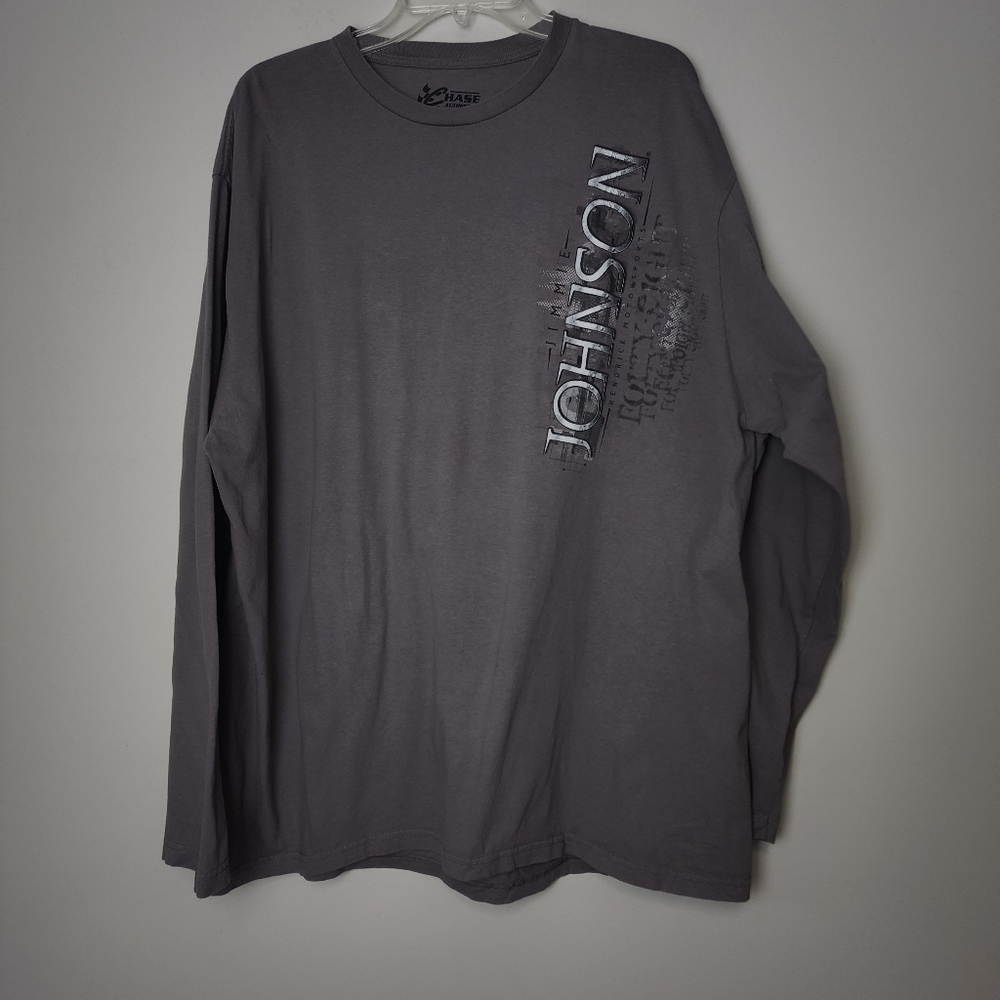 Chase Authentics Nascar Jimmie Johnson Lowes promo ‎ long-sleeved grey tee